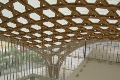 Dachkonstruktion Centre Pompidou in Metz, Innenansicht. Foto: jvf.