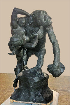 Skulptur von Emmanuel Frémiet, Gorille enlevant une femme. Foto: dalbera, Quelle: Wikimedia Commons, Lizenz: CC-BY-2.0